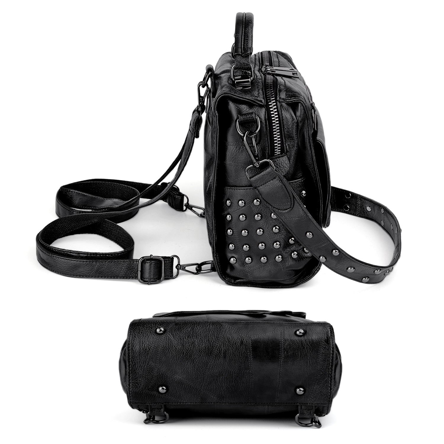 Dasein Studded Backpack with Bottom Zipper Compartment - Walmart.com